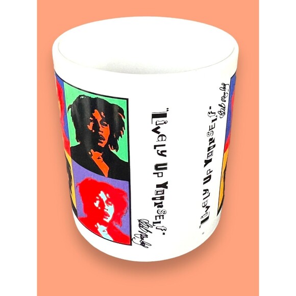 Vintage Bob Marley Coffee Tea Mug Lively Up Yourself Beat Street 1995 Pop Art - Picture 4 of 7